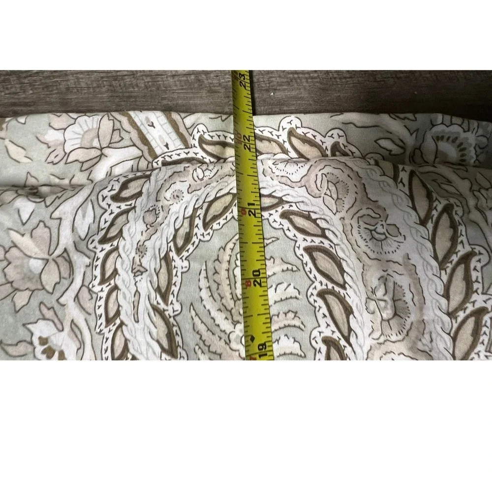 Ralph Lauren Home Comforter Set Full Queen  Green Paisley Cotton 3pc Reversible